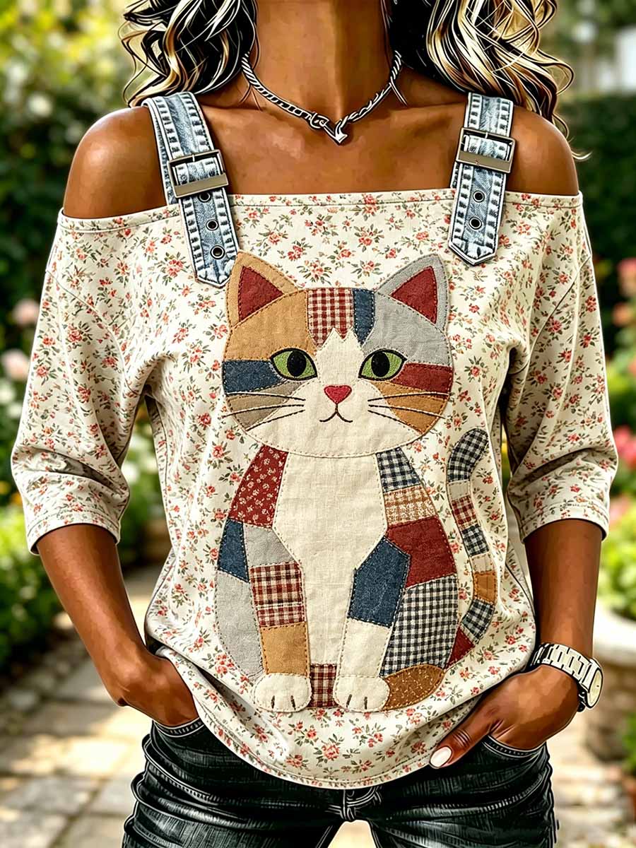 T-shirt à la mode pour femme, motif artistique animalier imprimé