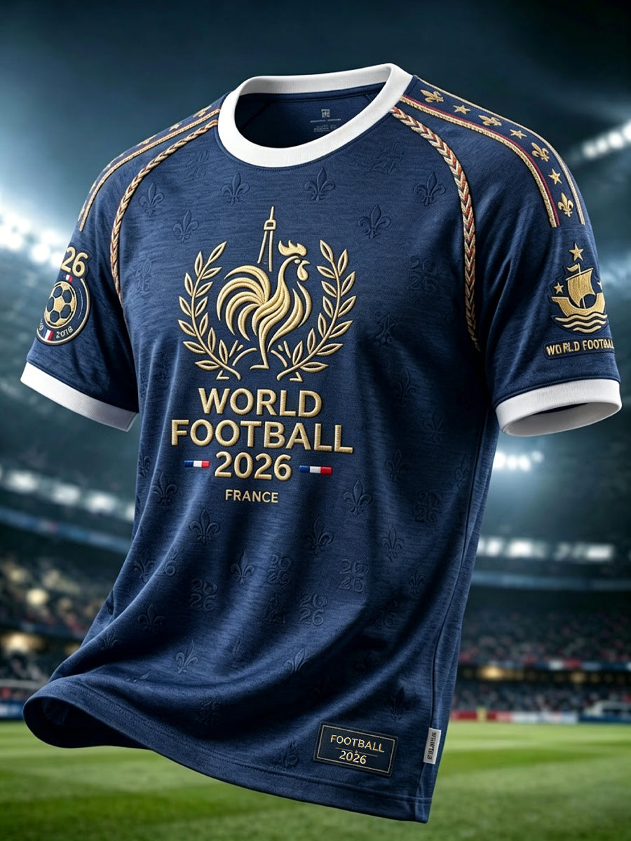 Maillot de football décontracté Retro France 2026 pour les fans