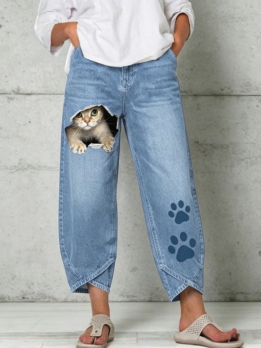 Pantalon pour femme à imprimé animalier