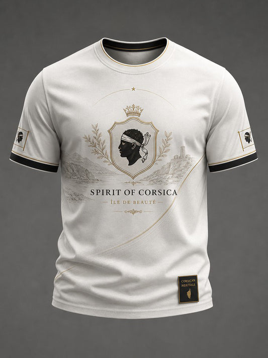 Chemise pour homme à imprimé du drapeau de la Corse