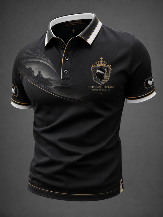 Chemise pour homme à imprimé du drapeau de la Corse
