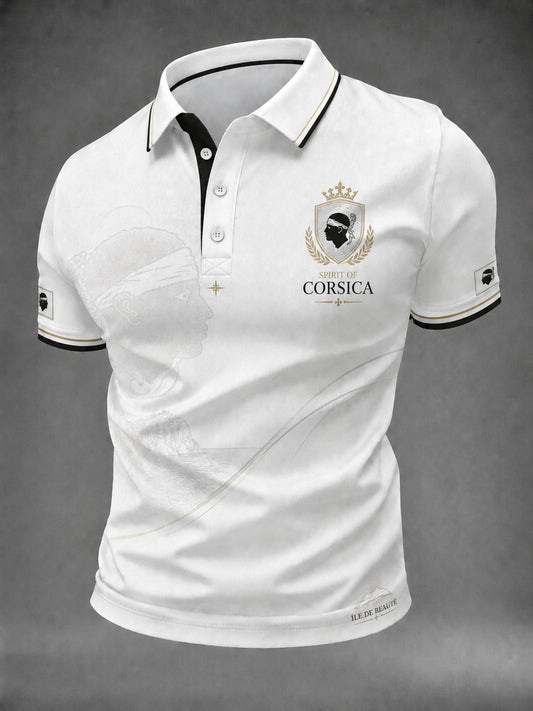 Chemise pour homme à imprimé du drapeau de la Corse