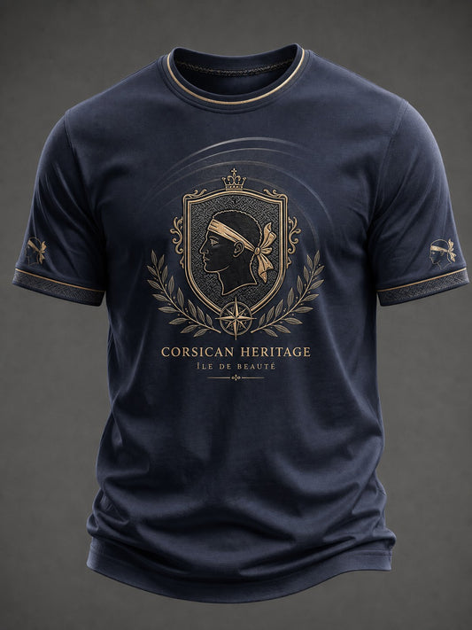 Chemise pour homme à imprimé du drapeau de la Corse