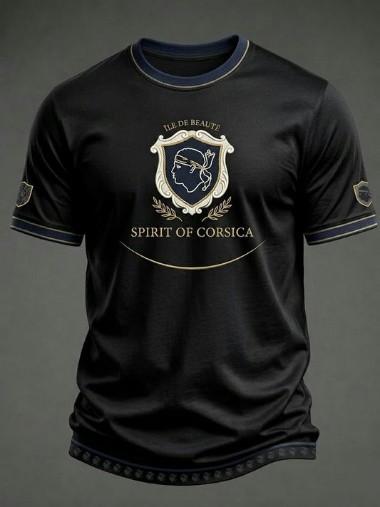 Chemise pour homme à imprimé du drapeau de la Corse