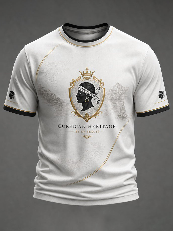 Chemise pour homme à imprimé du drapeau de la Corse