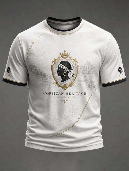 Chemise pour homme à imprimé du drapeau de la Corse