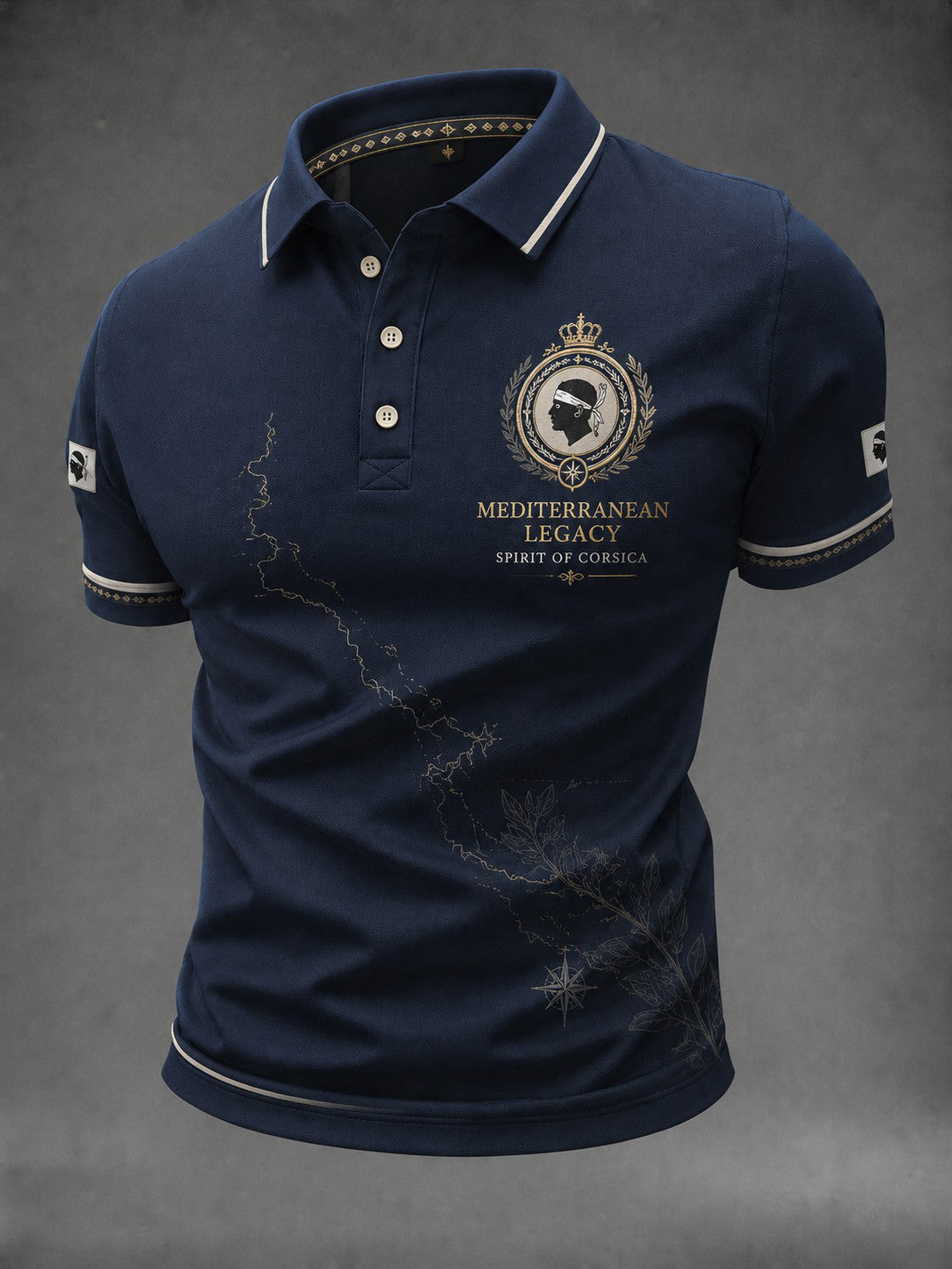 Chemise pour homme à imprimé du drapeau de la Corse