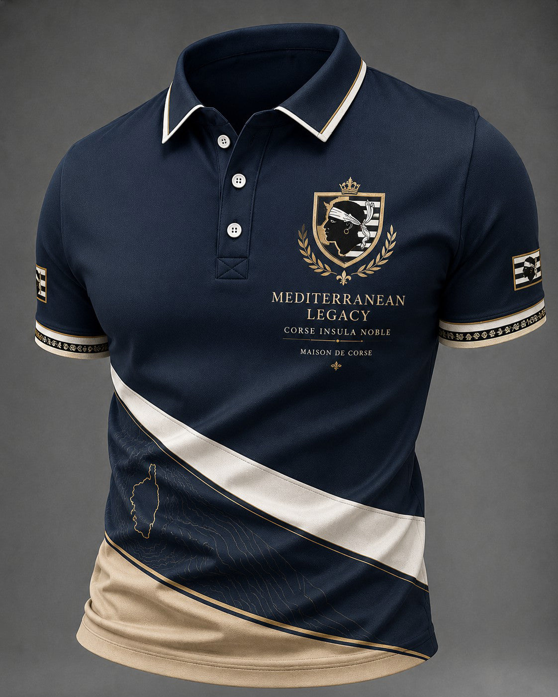 Chemise pour homme à imprimé du drapeau de la Corse