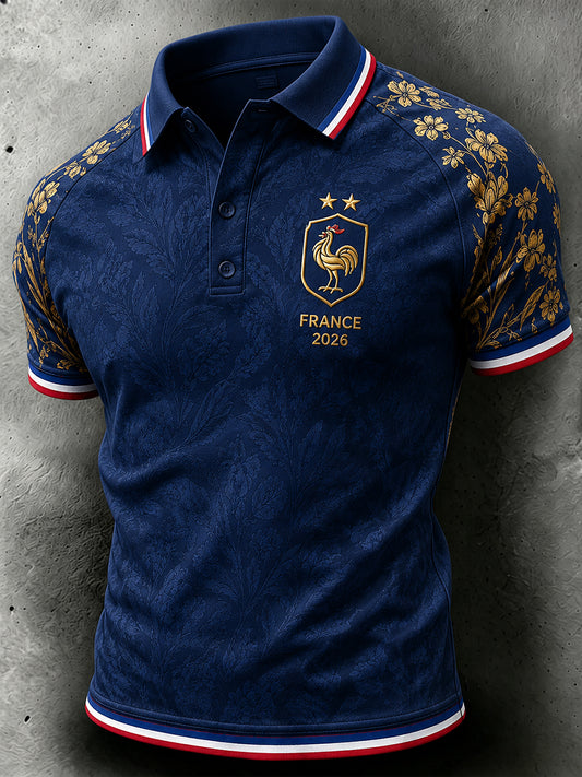 Polo homme imprimé France Football
