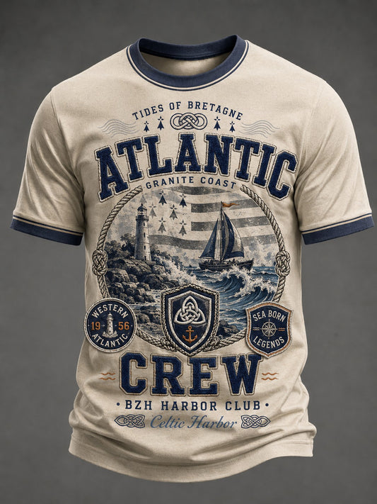 T-shirt pour hommes imprimé celtique de Bretagne, France