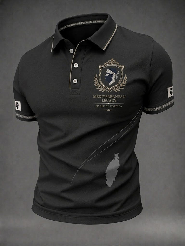 Chemise pour homme à imprimé drapeau de la Corse