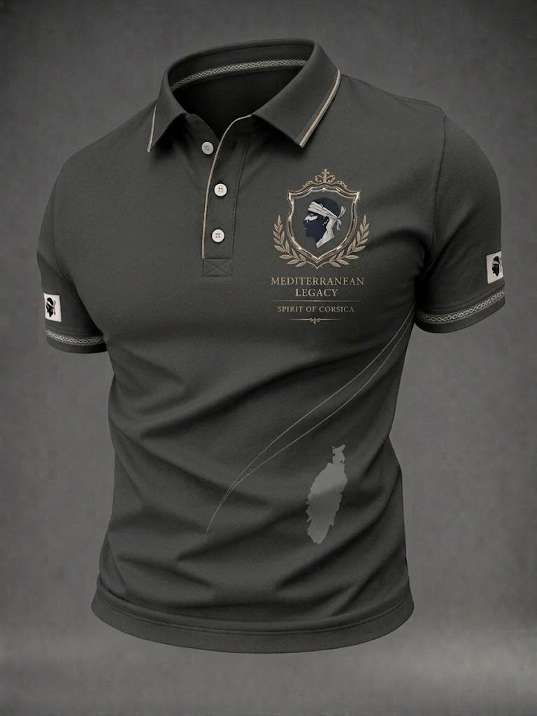 Chemise pour homme à imprimé drapeau de la Corse
