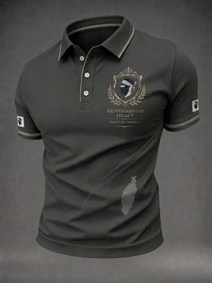 Chemise pour homme à imprimé drapeau de la Corse