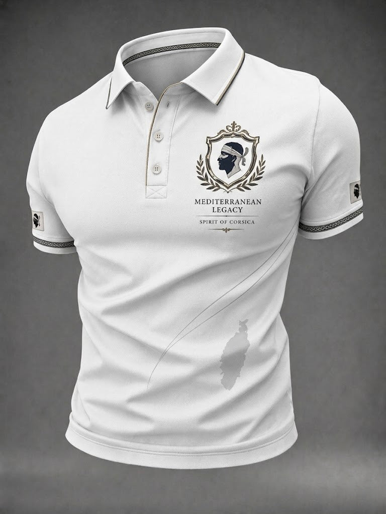 Chemise pour homme à imprimé drapeau de la Corse