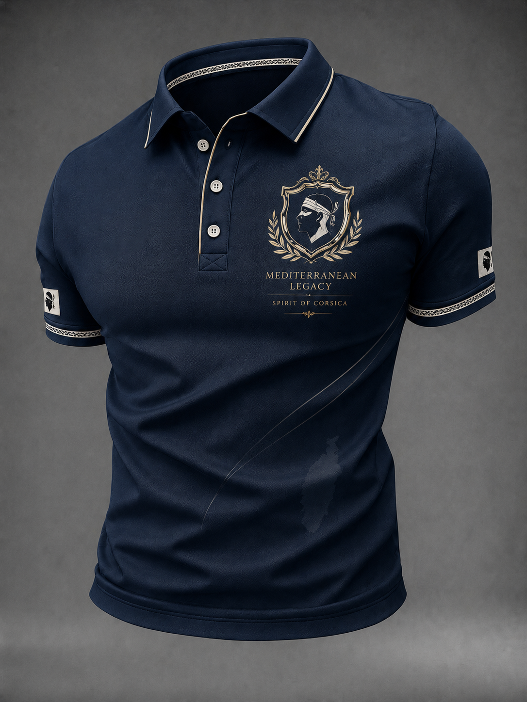 Chemise pour homme à imprimé drapeau de la Corse