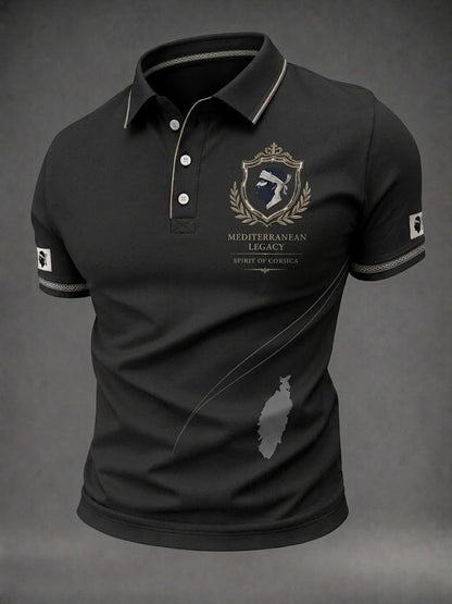 Chemise pour homme à imprimé drapeau de la Corse