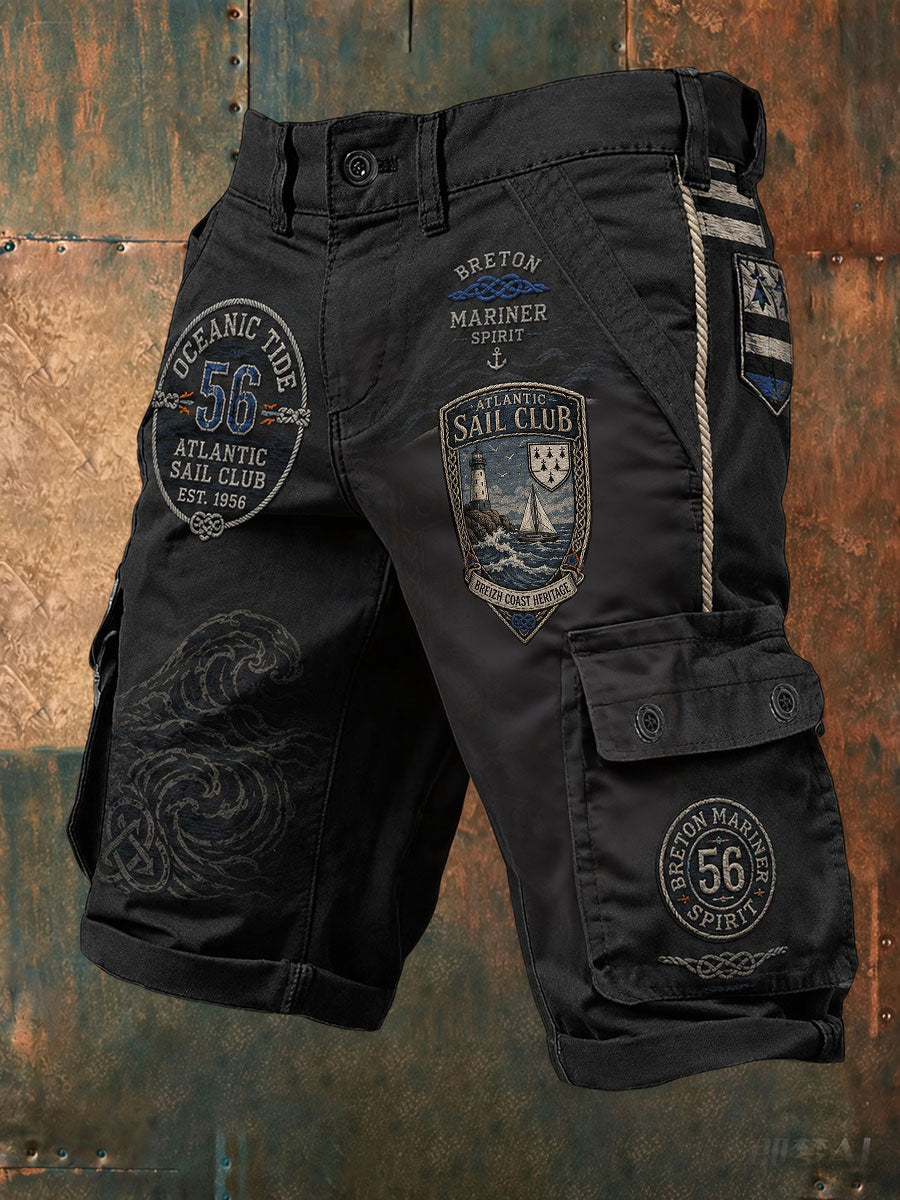 Shorts à imprimé celtique breton pour hommes