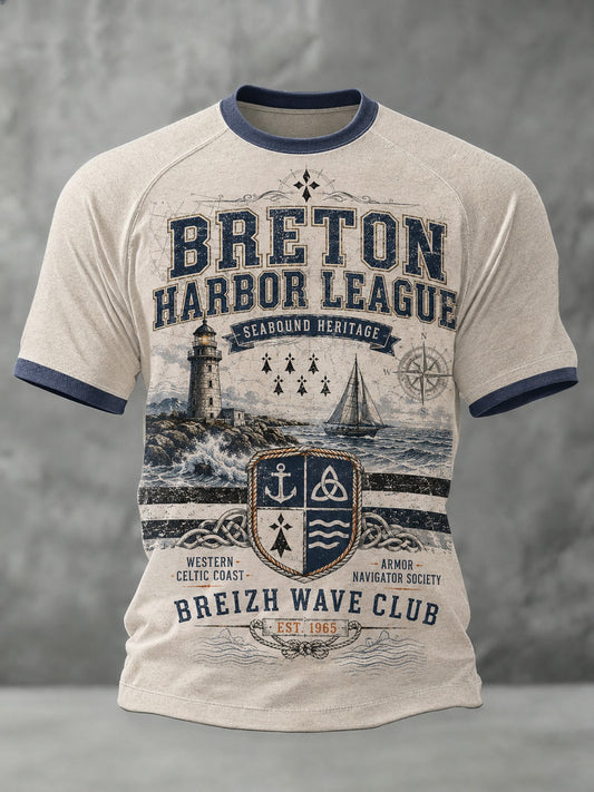 T-shirt pour hommes imprimé celtique de Bretagne, France