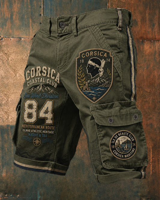 Shorts pour homme imprimés au drapeau de la Corse