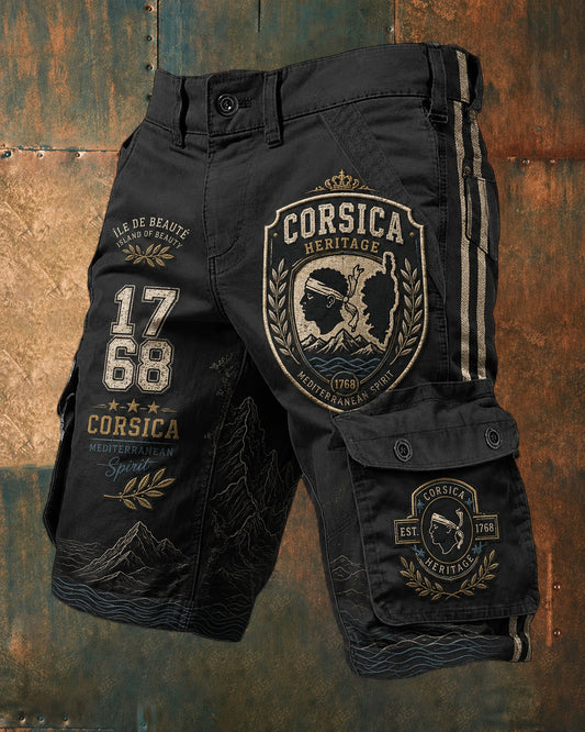 Shorts pour homme imprimés au drapeau de la Corse
