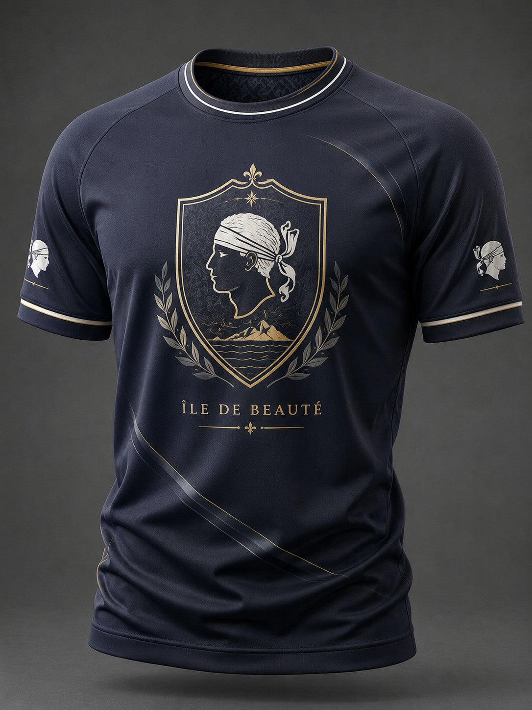 T-shirt pour homme imprimé du drapeau de la Corse