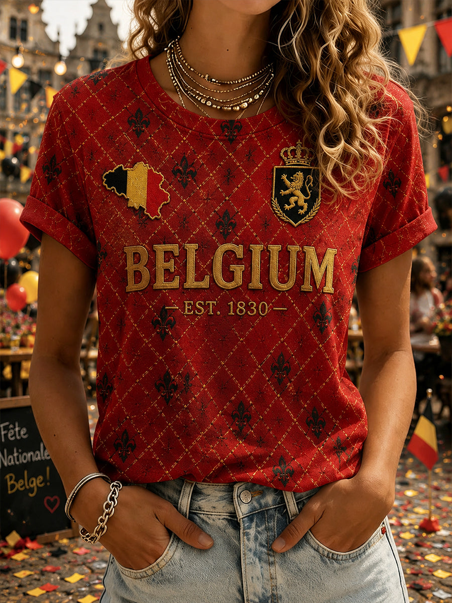 T-shirt à manches courtes sur le thème de la Journée nationale de la femme