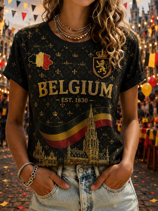 T-shirt à manches courtes sur le thème de la Journée nationale de la femme