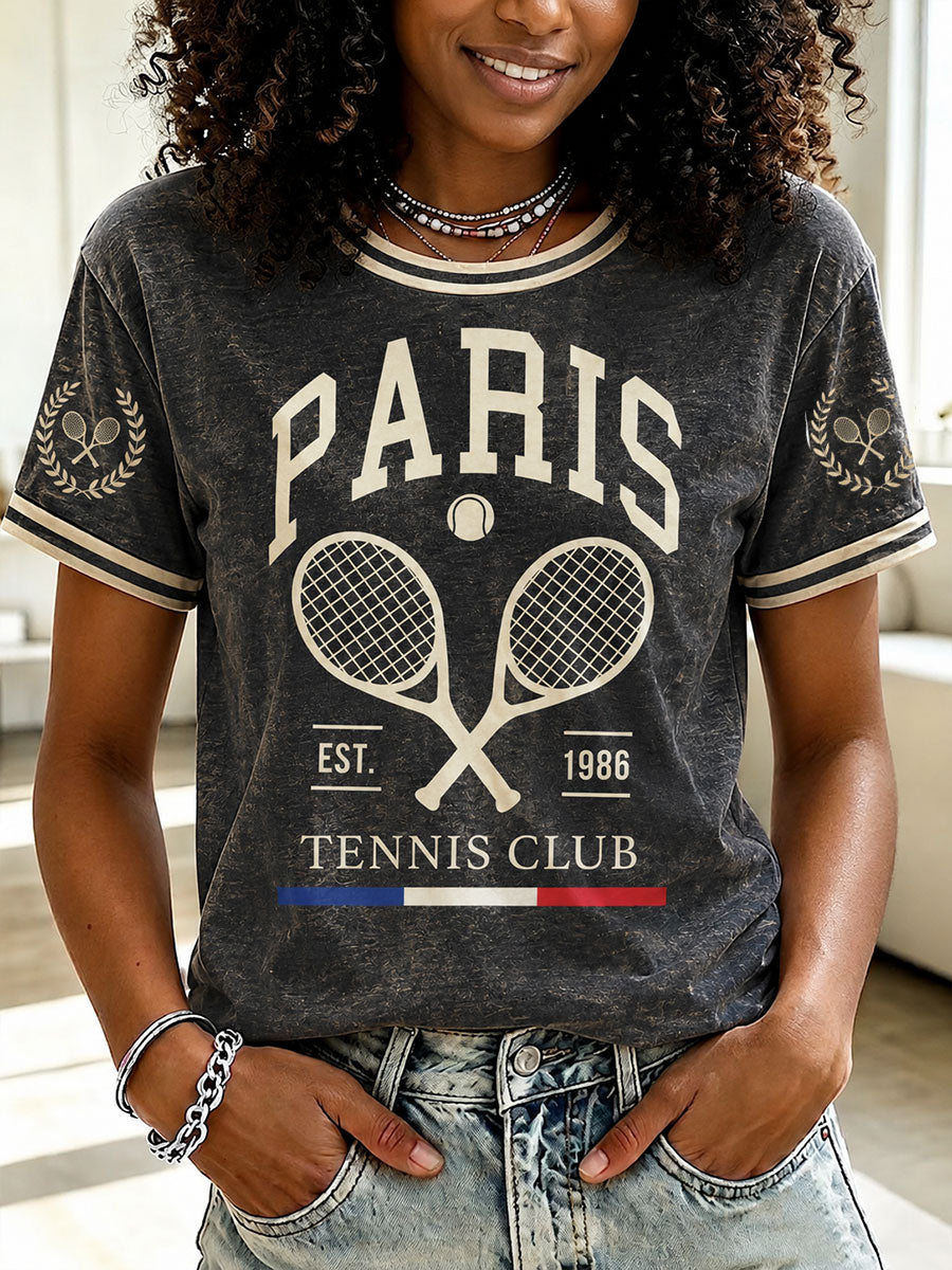 T-shirt manches courtes Paris Tennis Club Femme