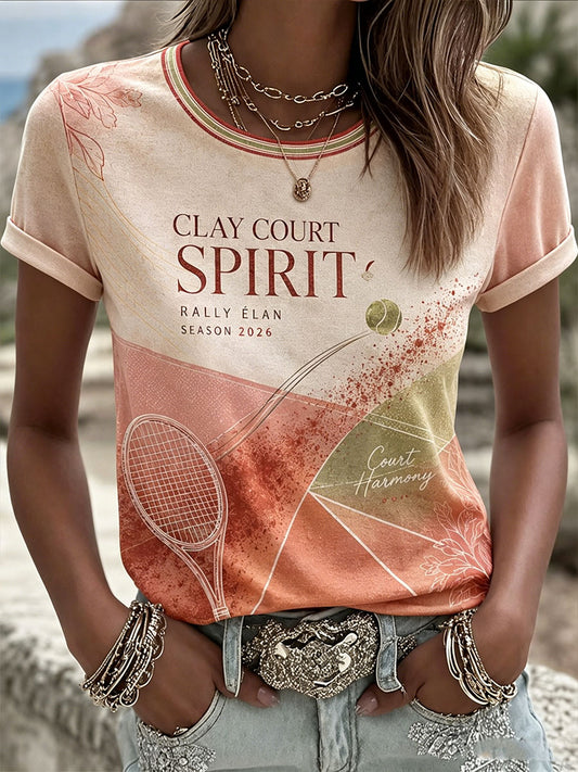 T-shirt à manches courtes 2026 Tennis Tournament Femme