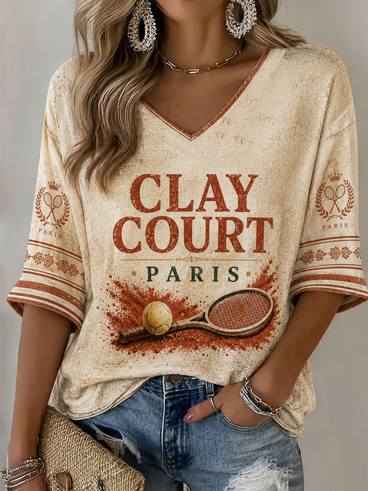 T-shirt 2026 Clay Court Paris Waffle Femme