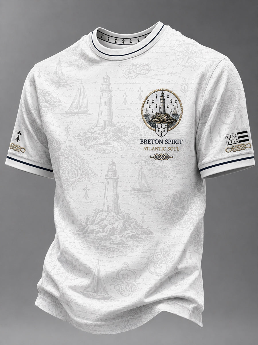 T-shirt pour hommes imprimé celtique de Bretagne, France