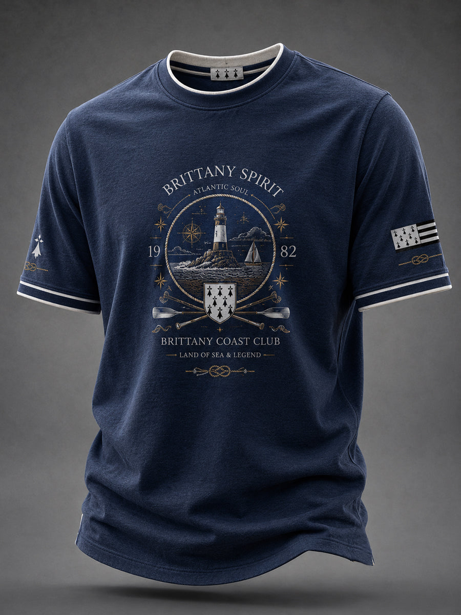 T-shirt pour hommes imprimé celtique de Bretagne, France