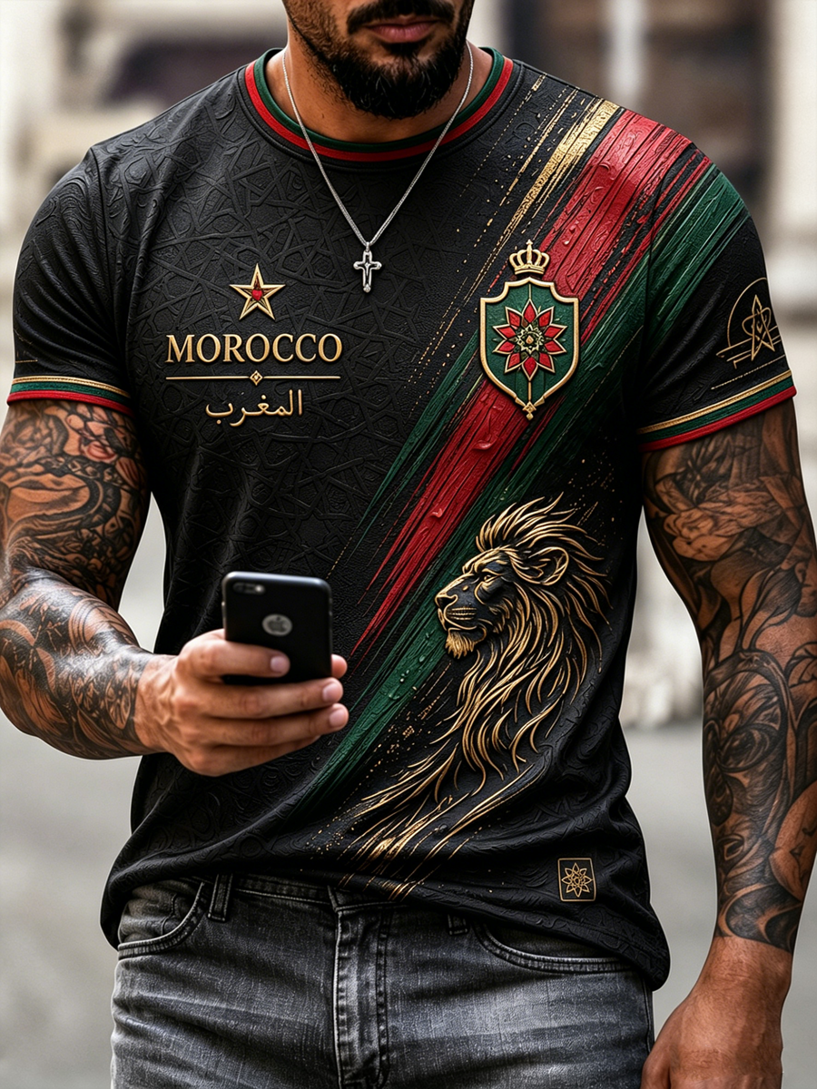 T-shirt femme MAROC à manches courtes imprimé