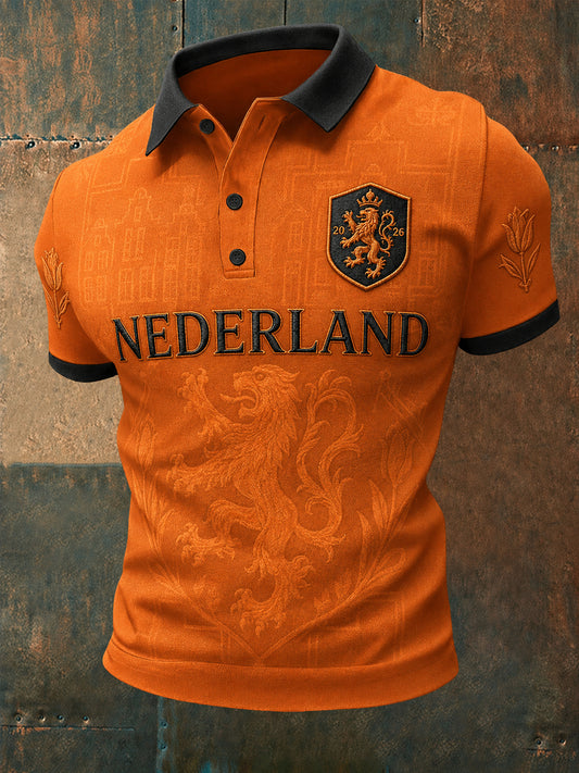 Hommes Cadeau Pour Les Fans De Football Imprimer Polo Décontracté