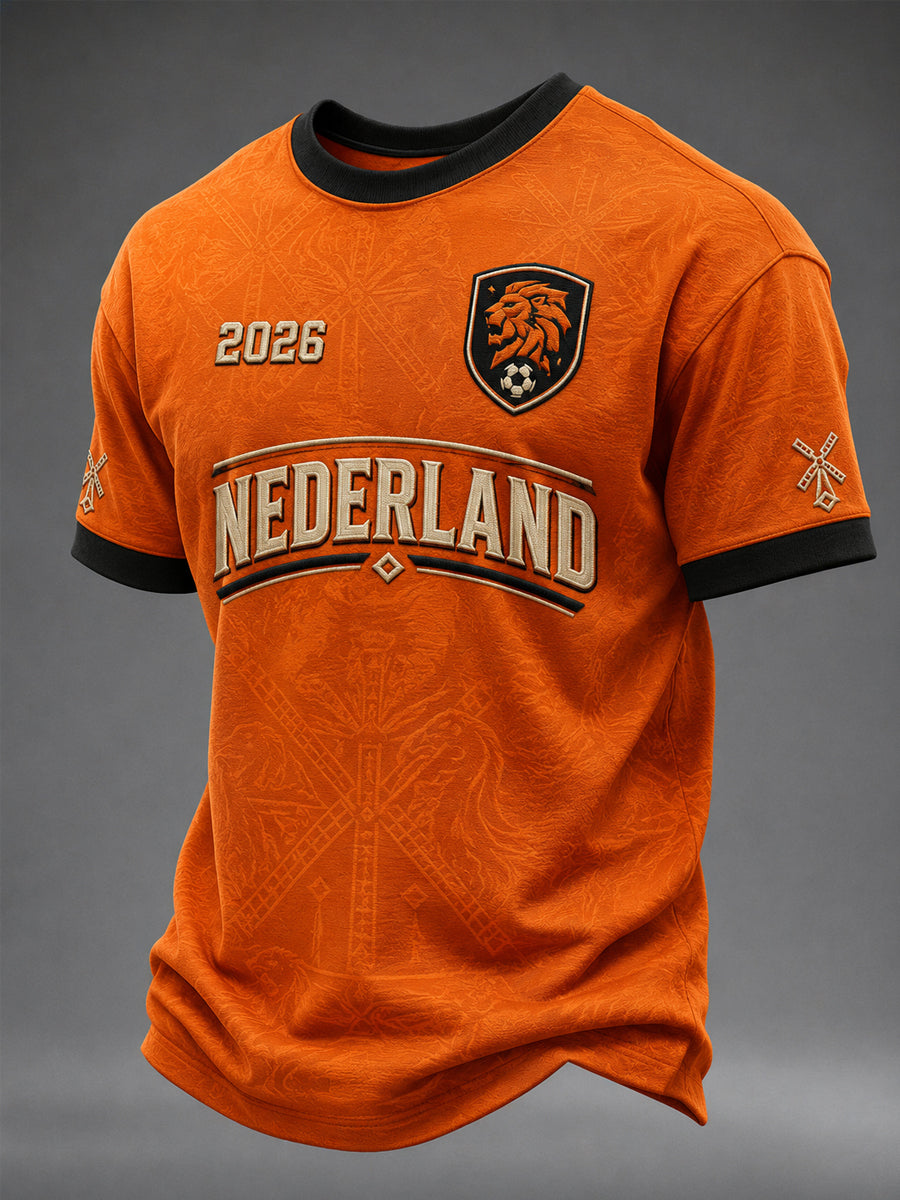 Cadeau pour hommes pour les fans de football Imprimer Casual Tee