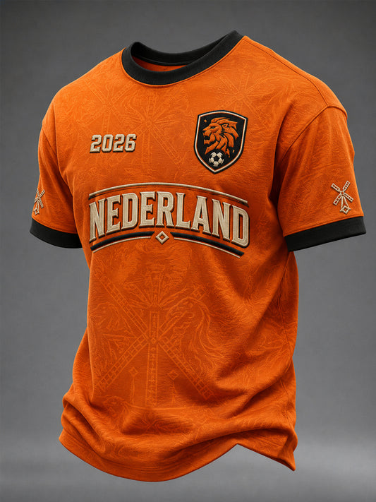 Cadeau pour hommes pour les fans de football Imprimer Casual Tee