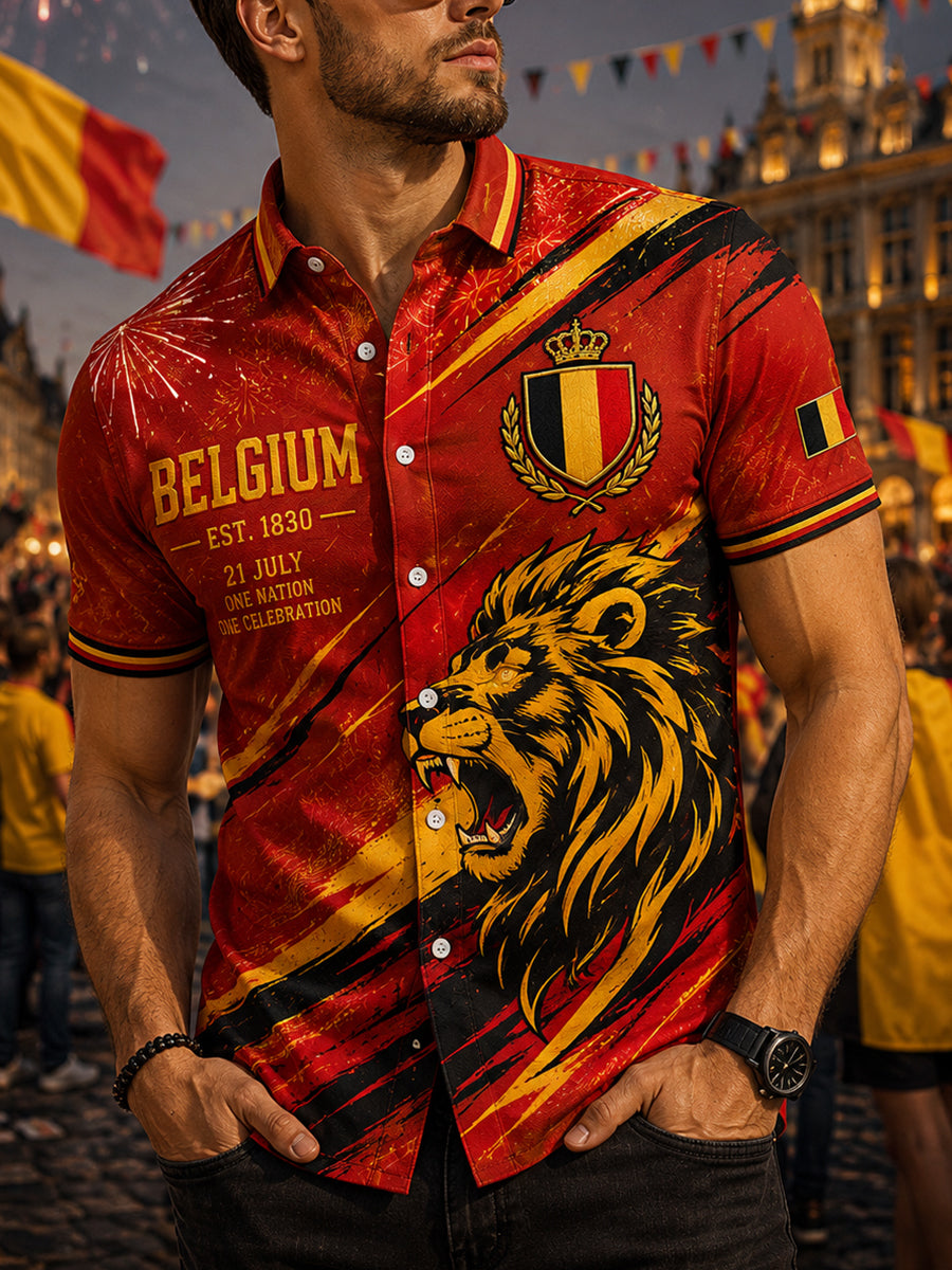 Chemise à manches courtes sur le thème de la Journée nationale des hommes