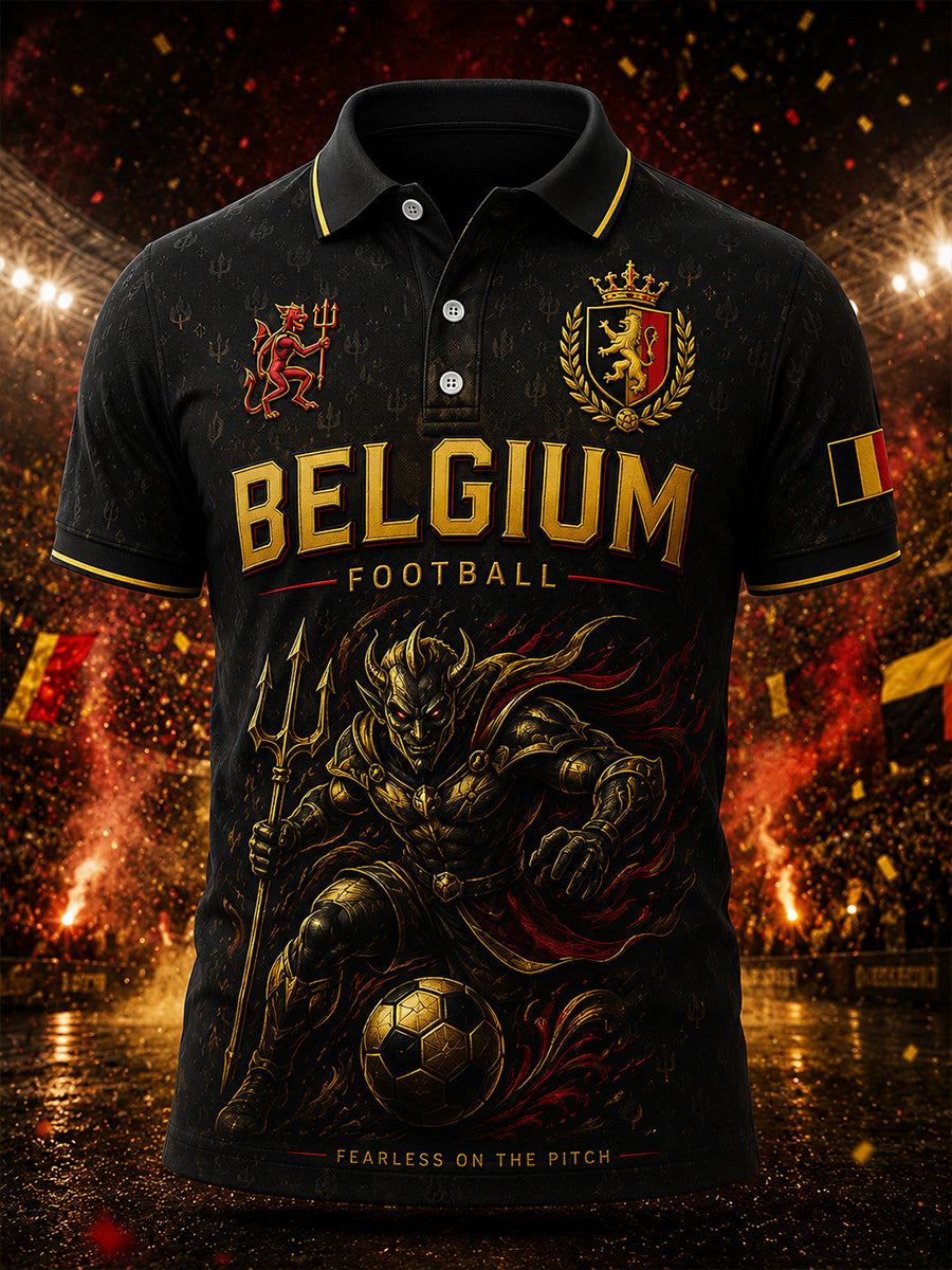 Polo Homme Manches Courtes Imprimé Football