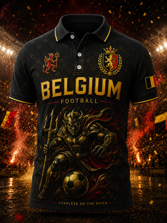 Polo Homme Manches Courtes Imprimé Football