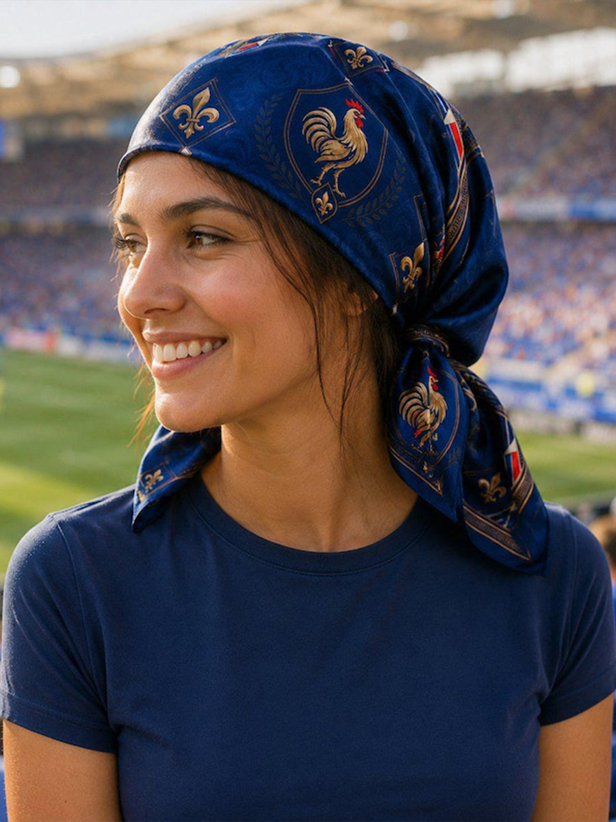 Bandana unisexe à imprimé artistique pour les amateurs de football français