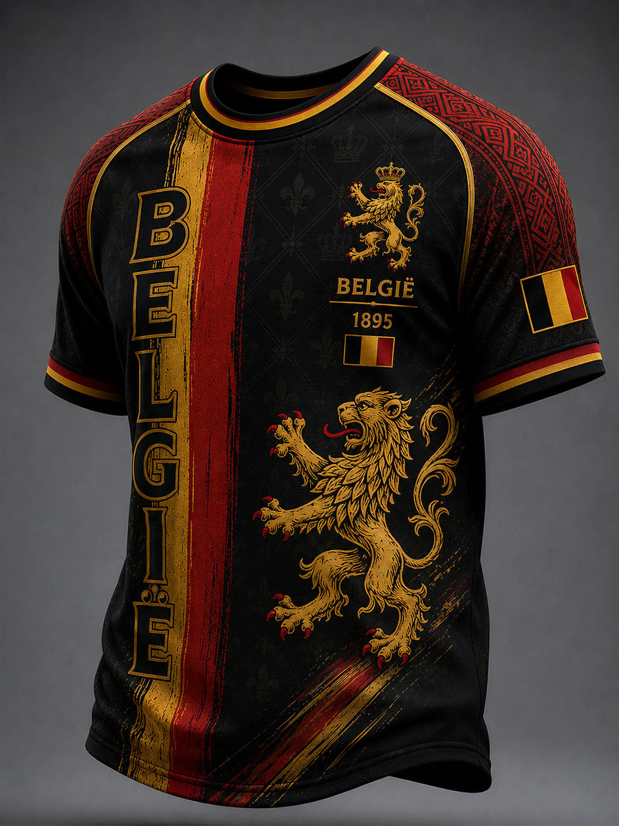 T-shirt à manches courtes de football pour hommes, Belgique