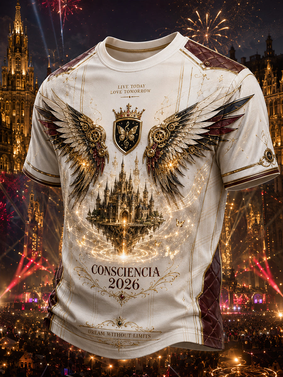 T-shirt à manches courtes imprimé pour le Festival de la musique masculine