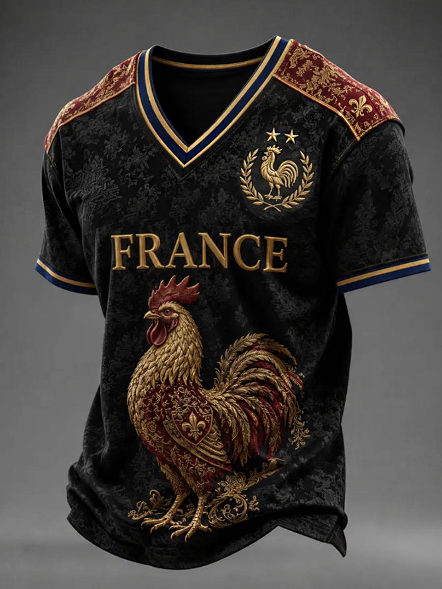T-shirt à col en V pour homme