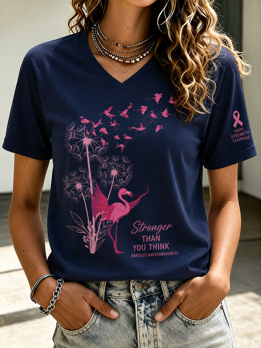 T-shirt femme à manches courtes Fight Breast Cancer Print