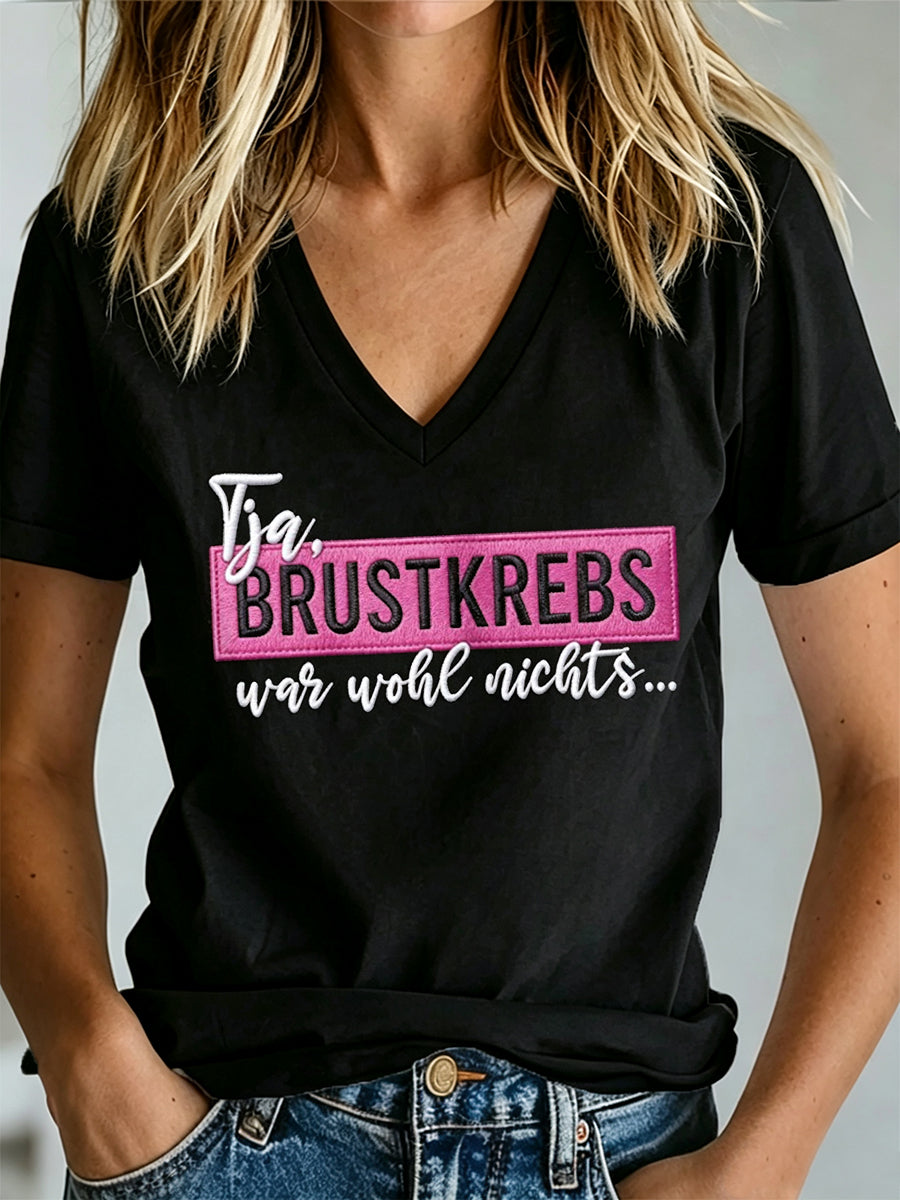T-shirt imprimé de sensibilisation au cancer du sein chez la femme