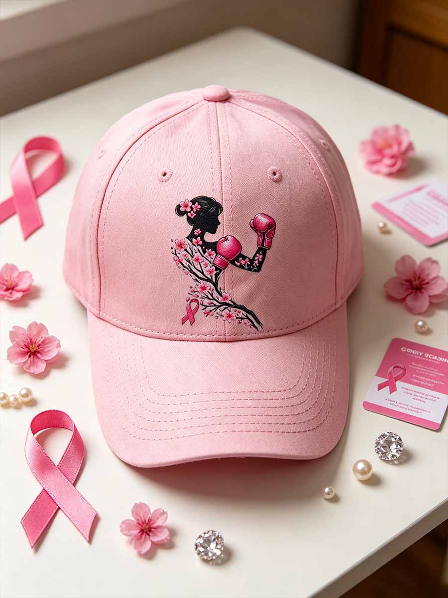 Chapeau imprimé de soutien de cancer du sein de la mode des femmes