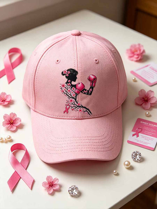 Chapeau imprimé de soutien de cancer du sein de la mode des femmes