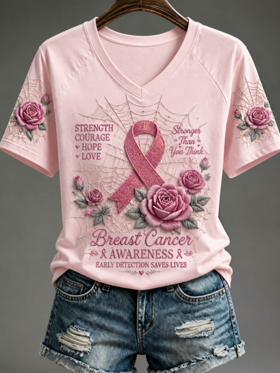 T-shirt femme à col en V et épaules dénudées, manches courtes