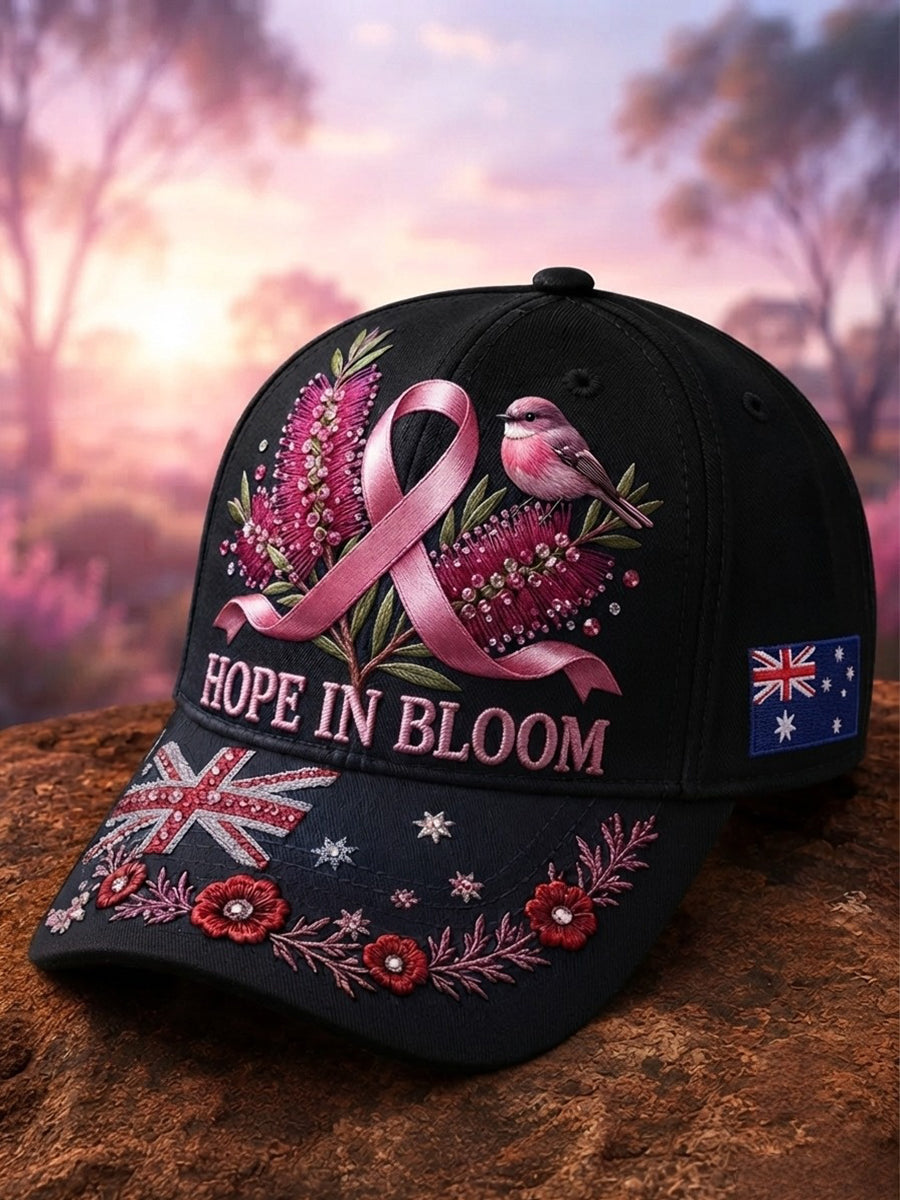 Chapeau de sensibilisation au cancer du sein australien vintage