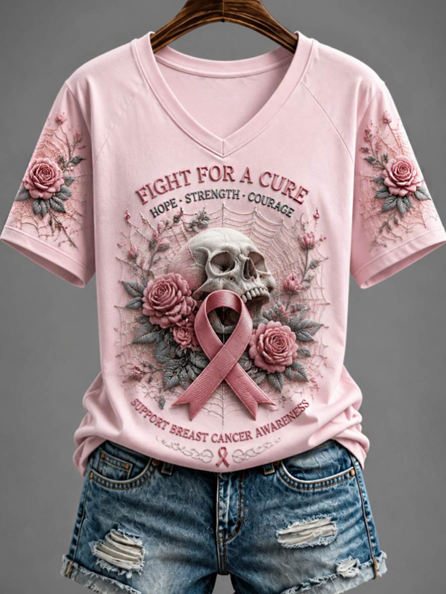 T-shirt femme à col en V et épaules dénudées, manches courtes